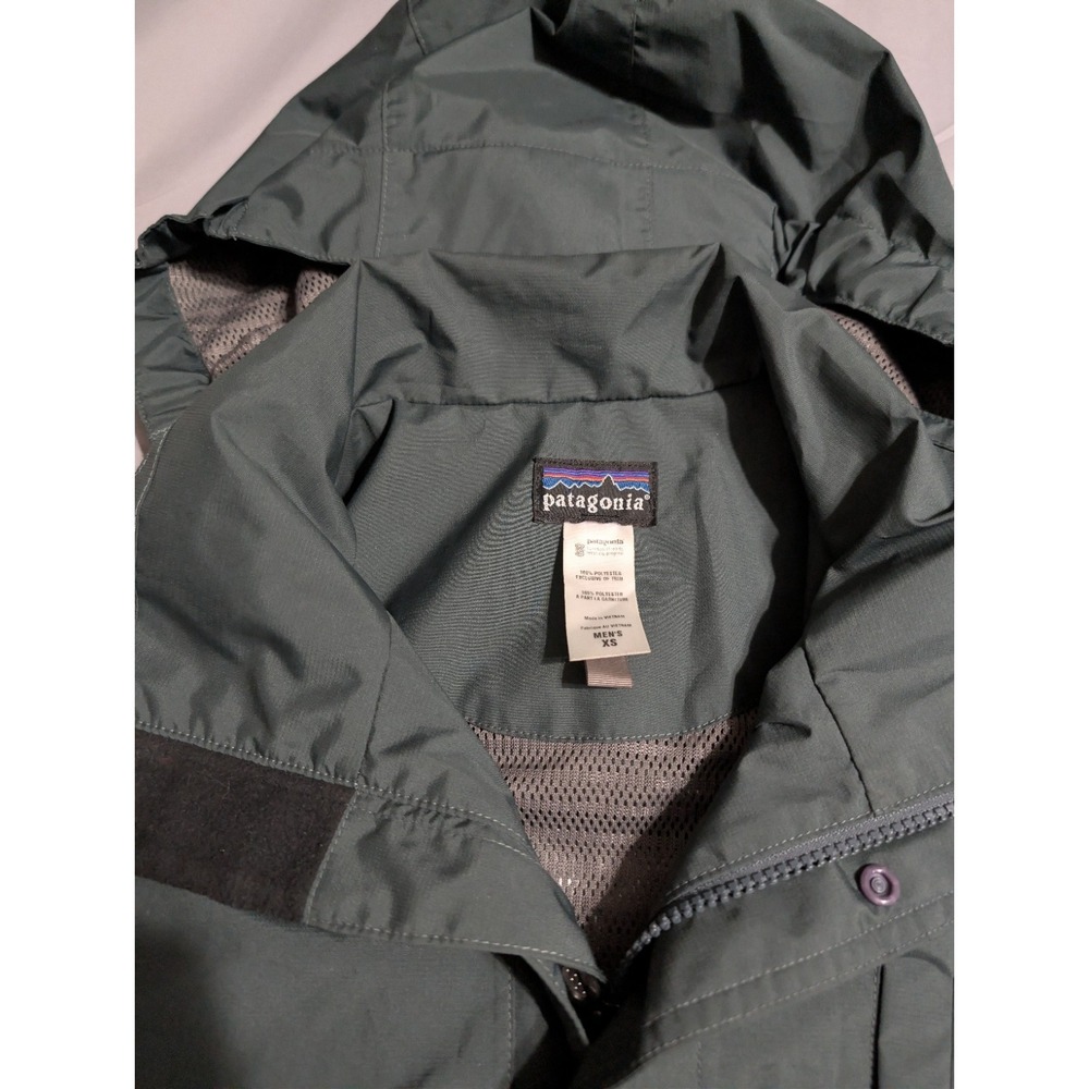 Patagonia Eco Rain Shell Jacket Mens XS Gray H2No Waterproof Hooded Raincoat - Picture 5 of 8